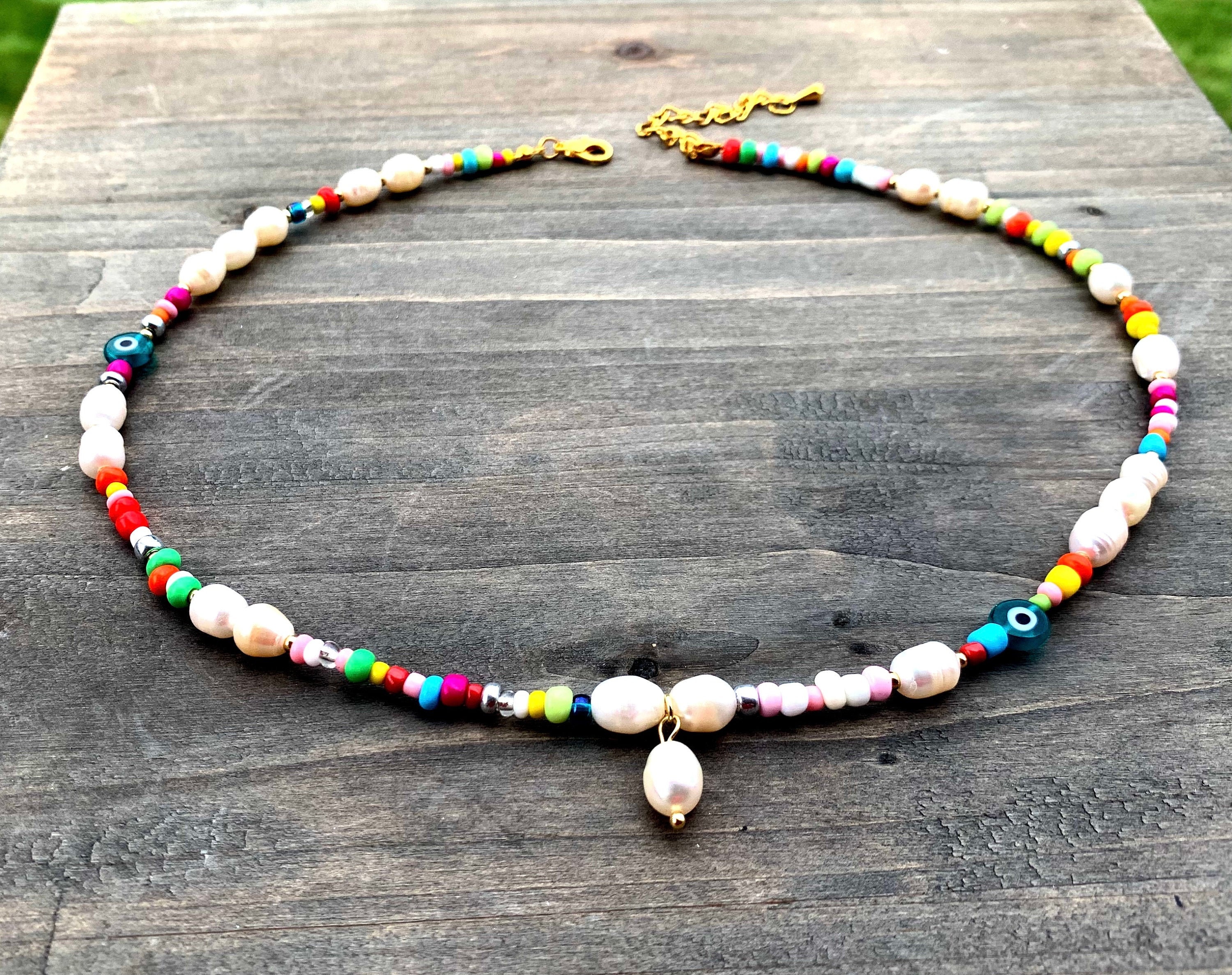 ★VINTAGE HOLLYWOOD★ Rainbow Beads n Pearl Necklace_VH2335N Designer fashion, Seoul-fully created | W Concept