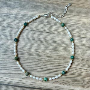 Pearl Necklace, Freshwater Pearl Necklace, Gemstone Necklace, Pearl Gemstone, Men&#39;s Pearl Necklace, Rice Pearl Necklace, Gold Pearl Necklace