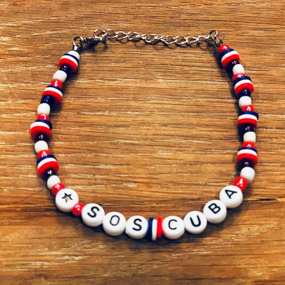 Pulsera collar Sos Cuba Patria Y Vida joyería sos - Etsy España