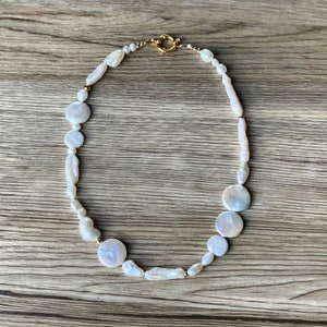 Baroque Pearl Statement Necklace, Large Freshwater Pearl Necklace, Eliou Necklace, Lottie NYX Copy, Trendy Pearl Necklace, Real Pearl Choker