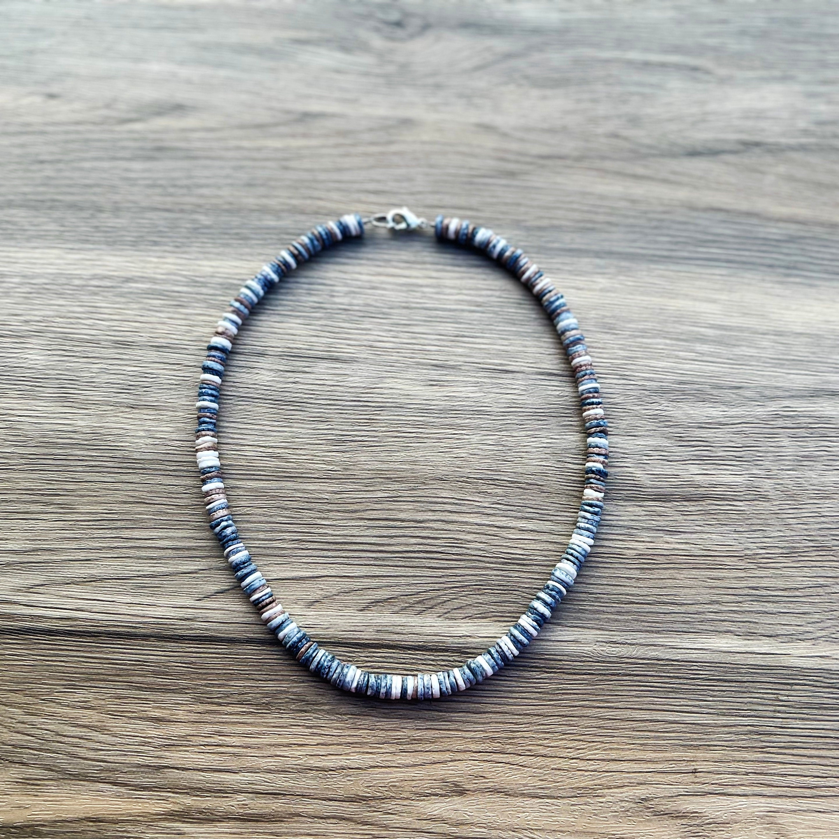 Isabel Beaded Magnetic Necklace in Blue | Mexicali Blues