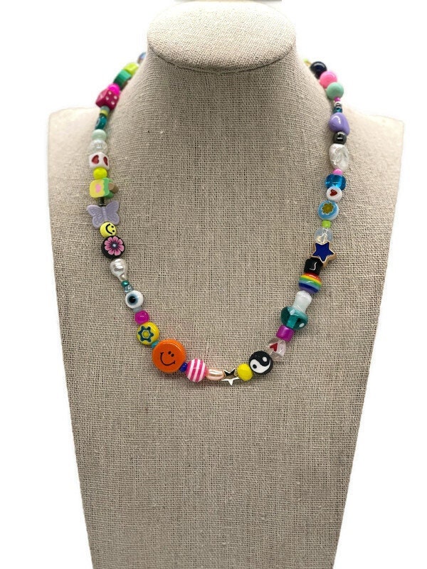 【KOOLOSET】Star Beads Necklace (handmade) Chunky Star Beads - Etsy
