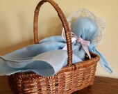 HEIRLOOM PRAIRIE - Vintage Hankie Doll - Reclaimed Handkerchief - Upcycled - Keepsake Doll Baby - Church Pew - Historical Fiction