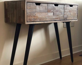 mid century modern sofa table entry table industrial console table reclaimed teak wood drawers hall side desk vintage style hallway mid century modern furniture century furniture etsy mid century modern sofa table entry table industrial console table reclaimed teak wood drawers hall side desk vintage style hallway mid century modern furniture century furniture etsy
