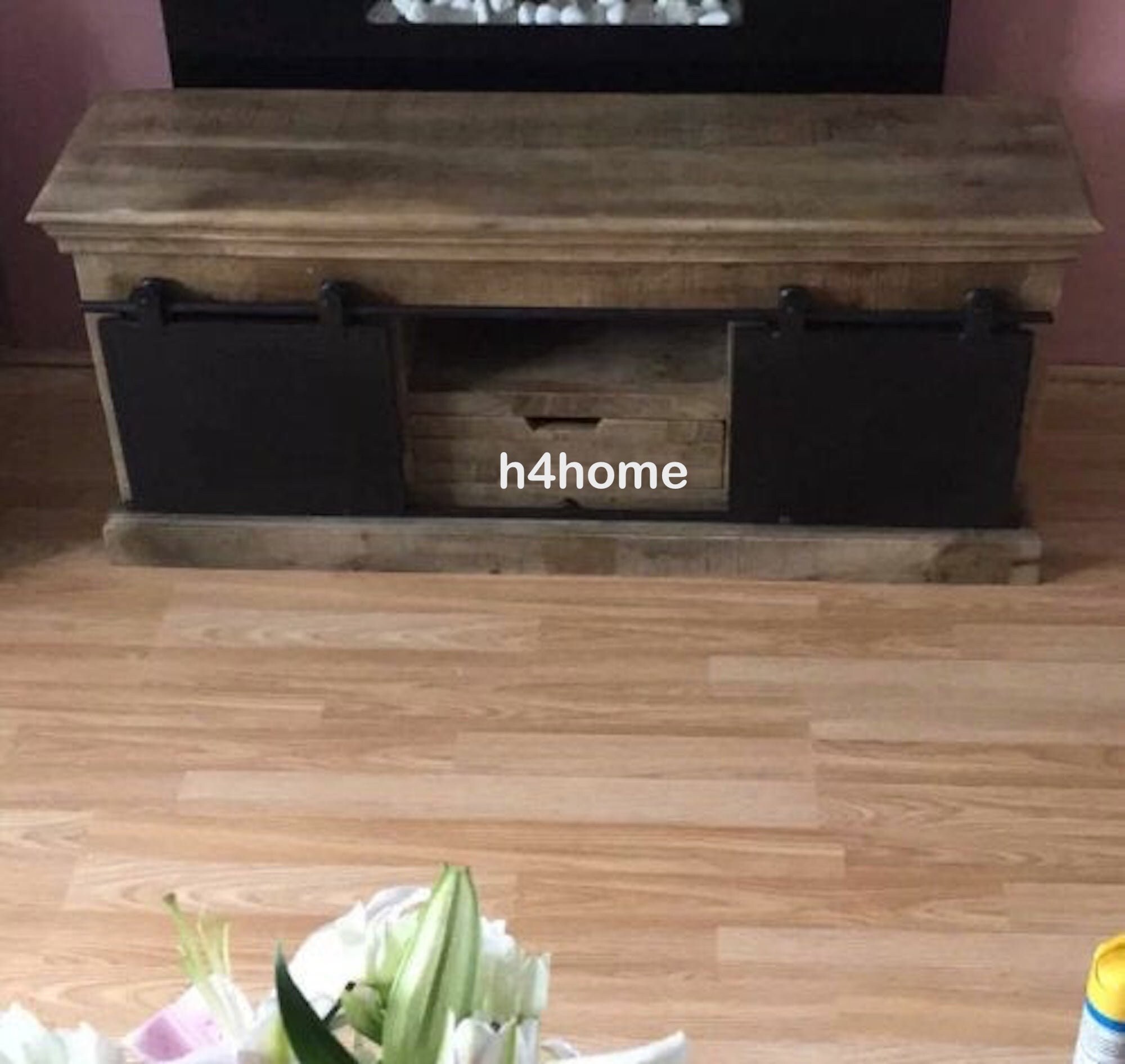 Cajón de gabinete de TV industrial con 2 puertas de metal | Etsy