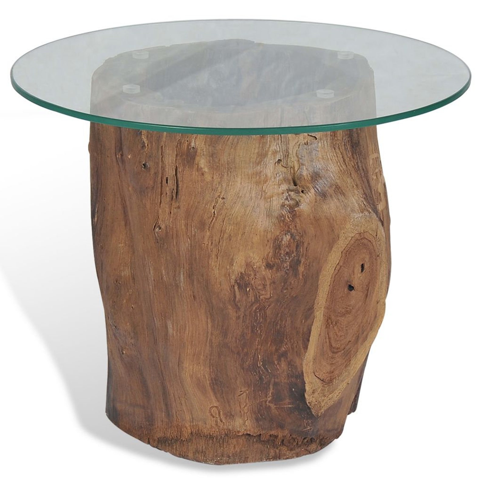 Teak Root Coffee Table Top Tempered Glass Small Round Coffee Etsy