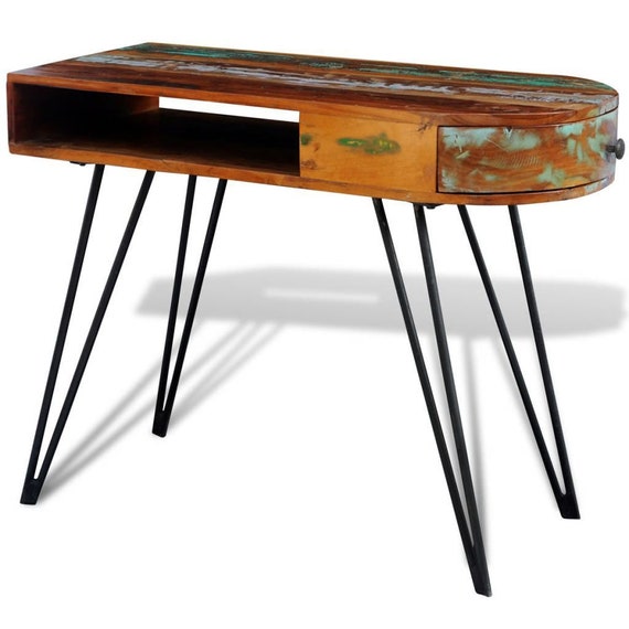 Antique Computer Desk Vintage Writing Table Indian Style Furniture
