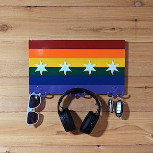 Pride Flag Chicago Flag Themed