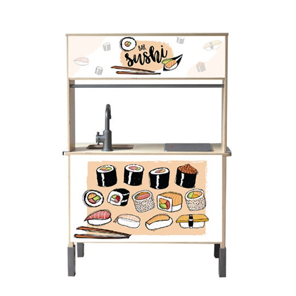 Stickerset ' Sushi Salmon' for Ikea Duktig Kids Kitchen