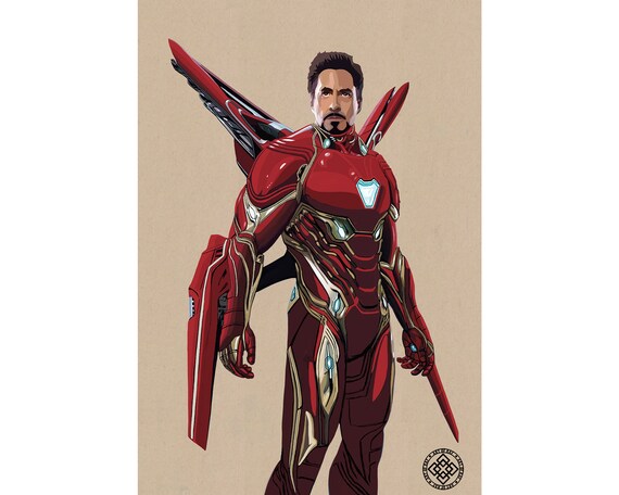 Invincible Iron Man Affiche Cette Affiche Premium Est Etsy