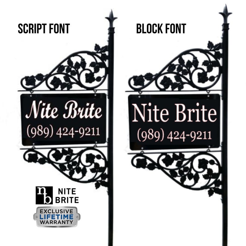 Custom Business Address Sign Double Sided Reflective with Etsy