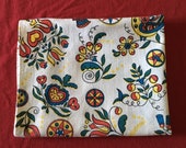 Pennsylvania Dutch Kitchen Towel, Hex Signs, Colorful Amish Country Towel, Birds, Tulips, Butter Churns, Coffee Grinders, Vintage Tea Towel