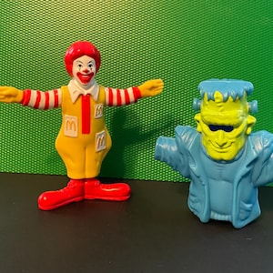 1995 Happy Meal Toy, Ronald McDonald with Frankenstein Costume, Vintage McDonald’s Figurine