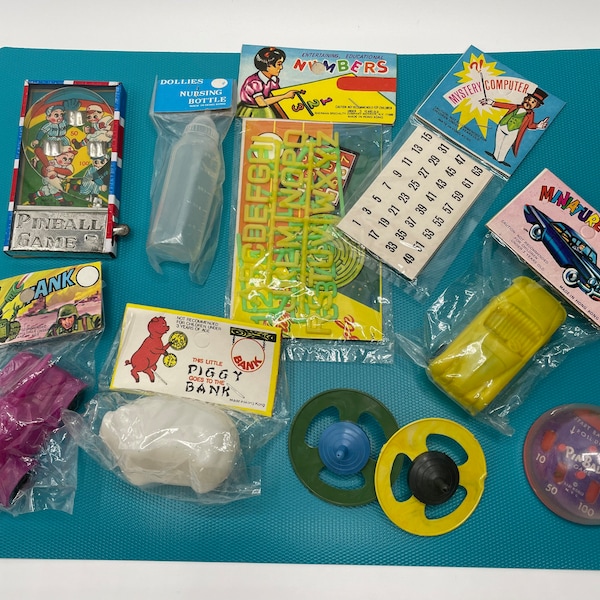 Vintage Dime Store Toys, 1970’s, Assorted Toys, Gen X Childhood, Nostalgic Easter Basket Toys, Baby World NYC, Made in Japan, Hong Kong