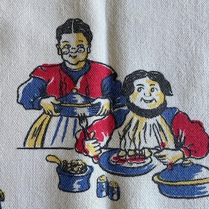 Pennsylvania Dutch Towel, Amish Country Souvenir, Funny, Illustrated, All Cotton, Kitchen Towel, Farmhouse
