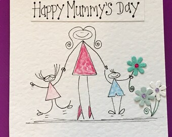 Items similar to Hand Drawn Mother's Day card, lovely script. Digital
