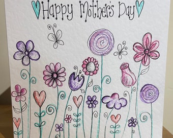 Hand Illustrated Mother's Day Original Artwork Can Be