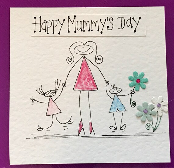 Hand drawn Mother's Day card | Etsy