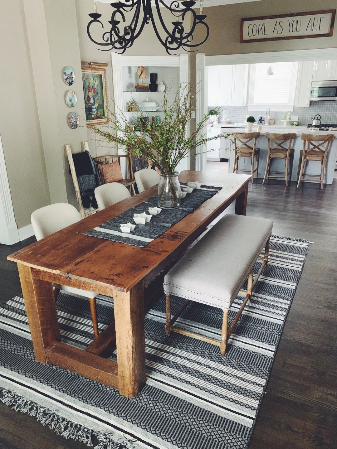Reclaimed Wood Dining Room Tables Etsy
