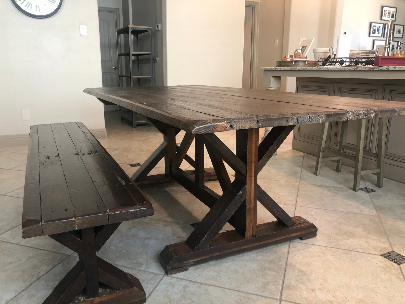 Reclaimed Wood Dining Room Tables Etsy