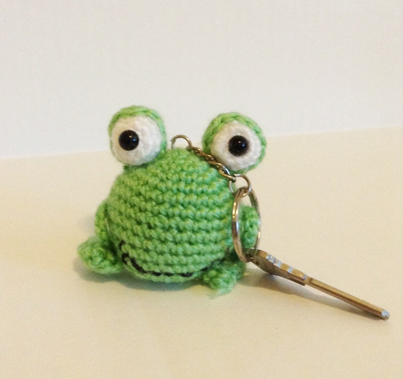Stuffed Frog Keychain Charm / Zipper Pull / Backpack Charm | Etsy