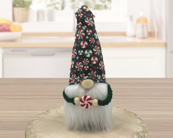 Peppermint Gnome / Holiday Tiered Tray Decor / Christmas Gnome Decorations