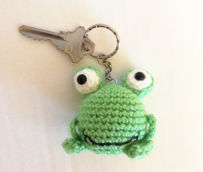 Stuffed Frog Keychain Charm / Zipper Pull / Backpack Charm | Etsy