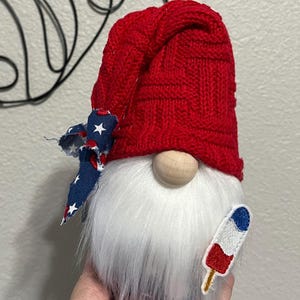 Summer Treat Gnome / Americana Tiered Tray Decor / USA Patriotic Gnome