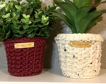 Small 4" Plant Basket / Storage Basket / Home Decor