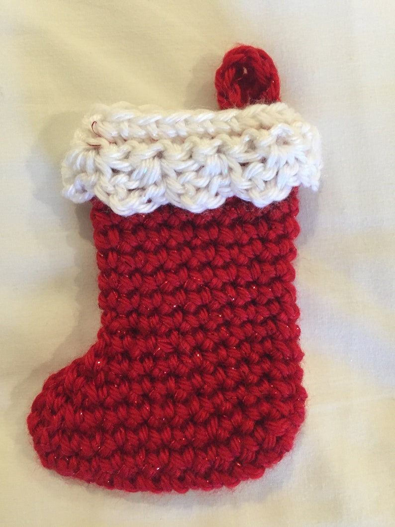 Crochet Pattern & Video Santa's Mini Christmas Stocking / Etsy
