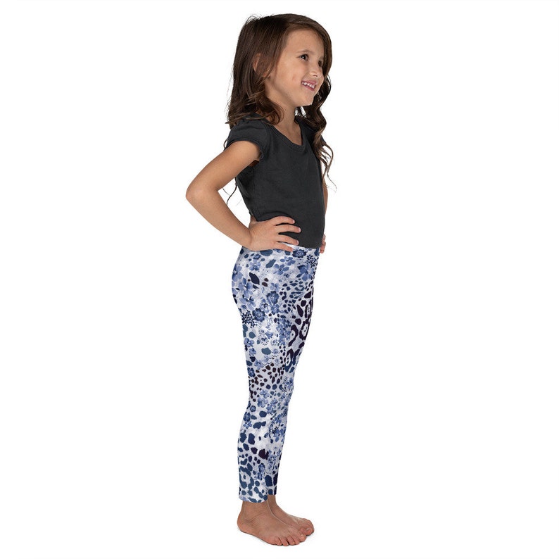 Kid/'s Toddlers Leggings Tights Blue Leopard Floral Navy Flowers Pants Leotard Activewear and Pajamas Clothing Christmas Gift