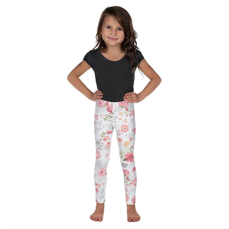 7 Leggings Tights Love Birds roses Rose Pink Floral Church School Clothes Christmas gift Birthday Present Kid/'s Toddler 2T