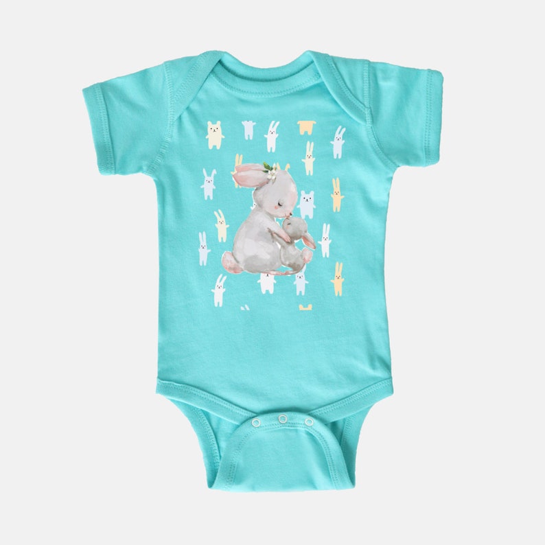 Baby Bodysuit one piece onesie Pastel Ladybugs mint pink newborn infant New Mom Christening Shower Birthday Christmas mothers Bris
