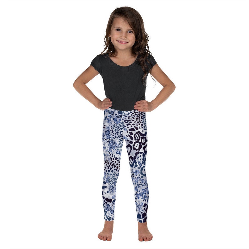 Kid/'s Toddlers Leggings Tights Blue Leopard Floral Navy Flowers Pants Leotard Activewear and Pajamas Clothing Christmas Gift