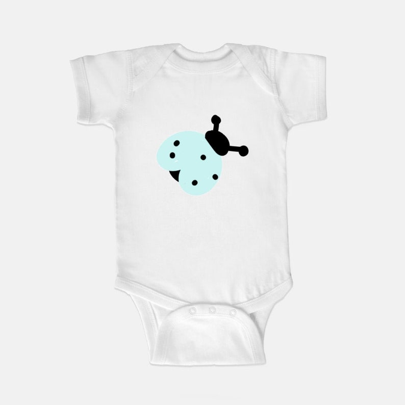 Baby Bodysuit one piece onesie Pastel Ladybugs mint pink newborn infant New Mom Christening Shower Birthday Christmas mothers Bris