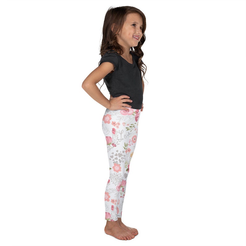 7 Leggings Tights Love Birds roses Rose Pink Floral Church School Clothes Christmas gift Birthday Present Kid/'s Toddler 2T