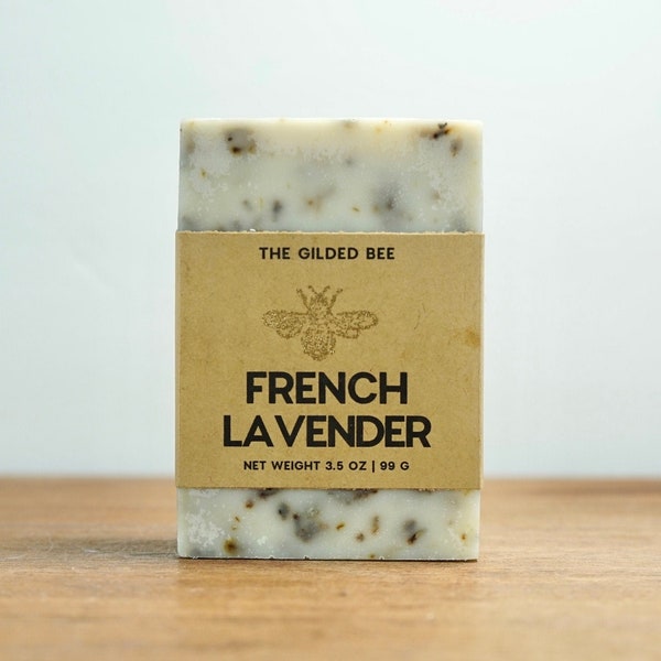 French Lavender Handmade Soap | Handmade Shea Butter Honey Soap | Nourishing Hand Soap | Organic Handmade Body Soap | Botanical Soap