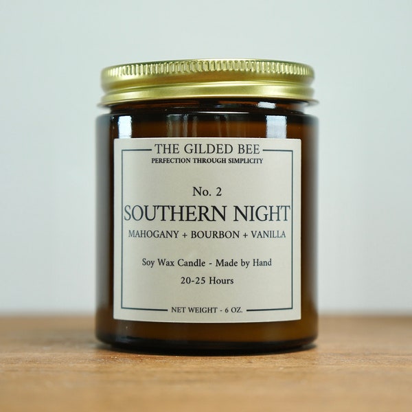 Southern Night Scented Wooden Wick Candle | Scented Soy Candle | Scented Candle for Men | Gifts for Dad | Gifts for Grandpa | Gift Sets