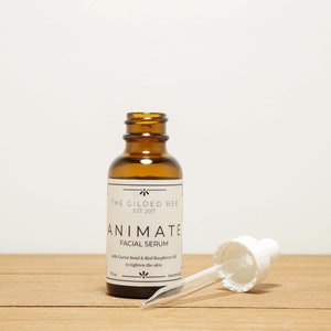 Animate Facial Serum | Organic Daily Skincare | Raspberry Oil | Carrot Oil | Natural Skincare | Rosemary Eucalyptus Lemon Oil | Anti Aging