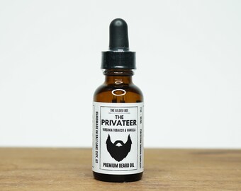 The Privateer Beard Oil | Tobacco & Vanilla Beard Oil | Handmade Beard Oil | Beard Oil w/ Pomegranate Seed Oil and Papaya Seed Oil