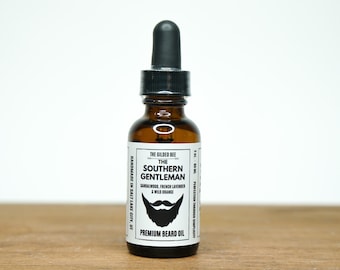 The Southern Gentleman Beard Oil | Premium Beard Oil | Sandalwood Beard Oil | Lavender Beard Oil | Handmade Beard Oil | Grooming for Men