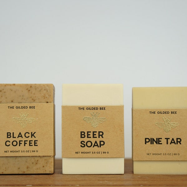 Men's Soap Trio | Gift for Him | Soap for Men | Father's Day Gift Set | Gift set for Husband/Boyfriend | Gift Set for Him | Exfoliating Soap