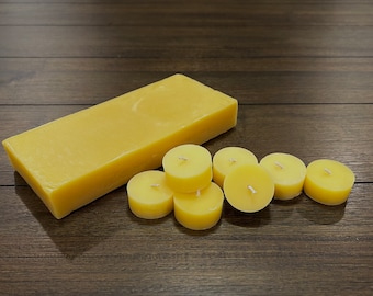 Beeswax Tealight Candles | Pure Beeswax Candles | Candle Gift Set | Hand-poured Beeswax Candle Gift Set 6/12/20/30/50 | Bulk Beeswax Candles