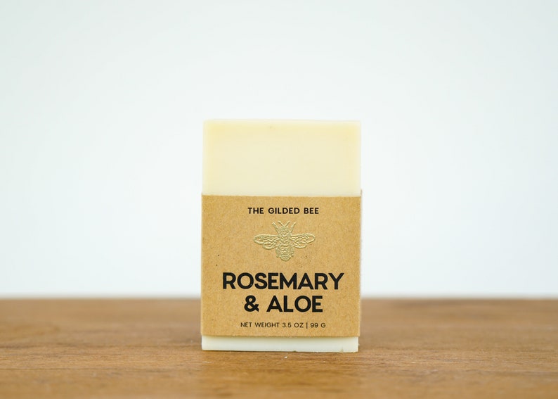 Rosemary Aloe Handmade Soap Moisturizing Soap for Hands & Body Aloe Vera Honey Beeswax Soap Nourishing Soap for Skin image 1