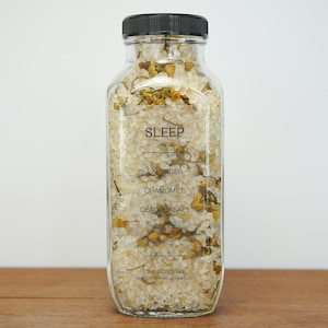 Sleep Bath Soak | Dead Sea Salt | Epsom Salt | Chamomile Flower | Lavender Oil | Calming Bath Soak | Essential Oils