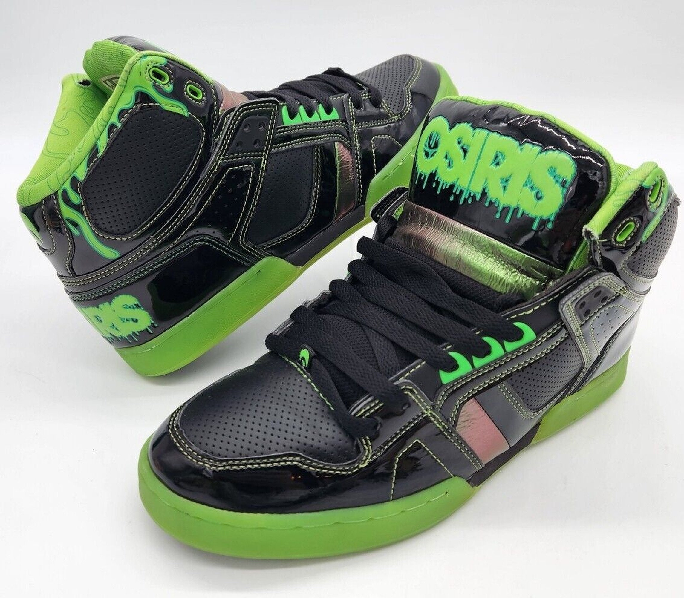 combinar Desalentar Alas Osiris NYC 83 Green Slime Shoes Size Rare Osiris - Etsy