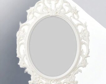 New IKEA UNG DRILL 14743 Large Ivory-white Ornate Victorian Look
