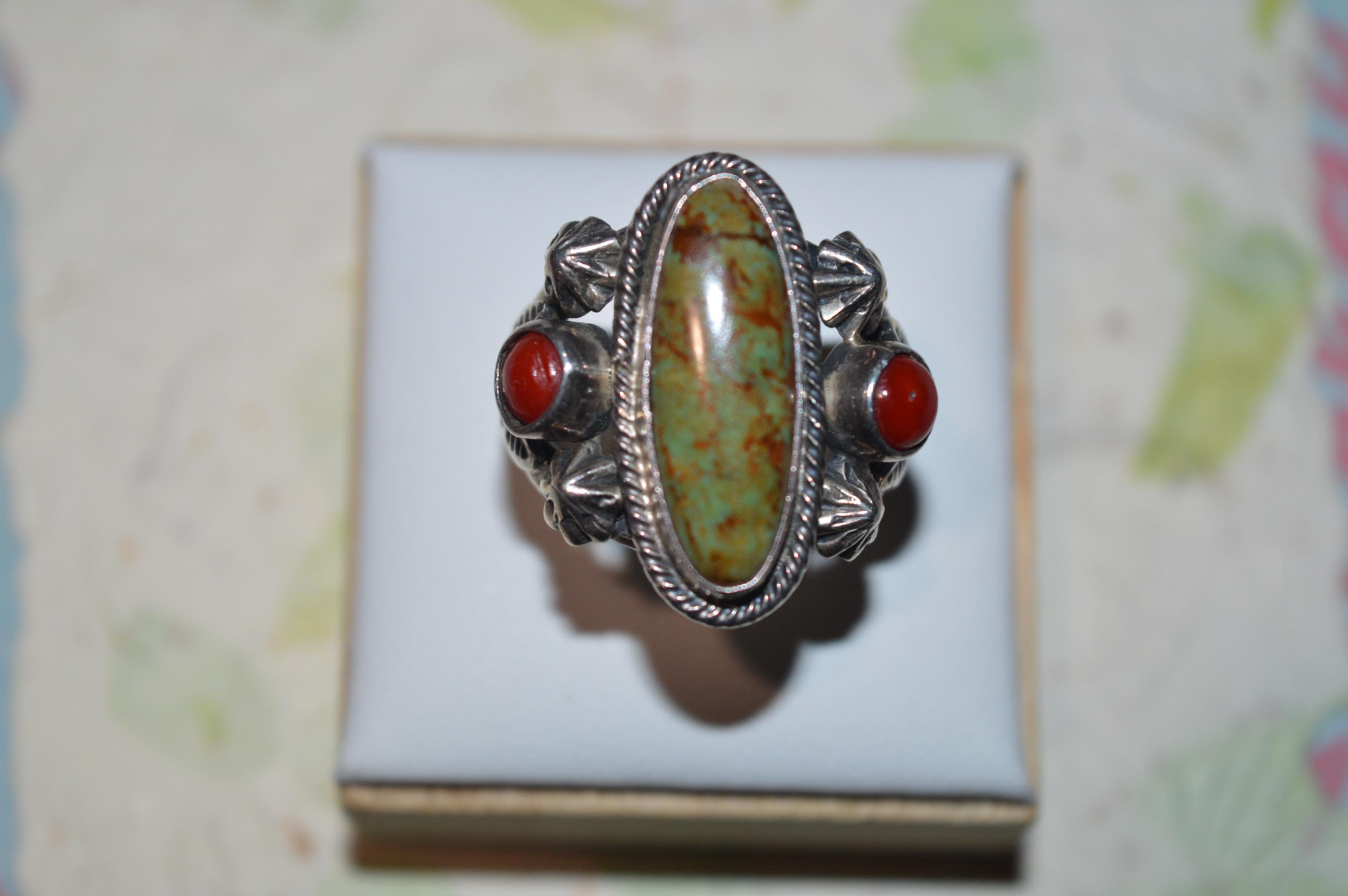Running bear turquoise ring - Etsy 日本