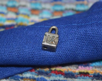 Tiffany and Co Silver 1837 Circle Blue Enamel Charm Clasp 4