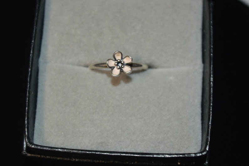 pandora pink flower ring